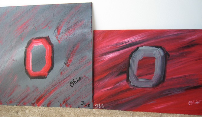 Buckeye Spirit ~ Gray and Scarlet